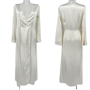 Victoria's Secret Cream Satin Robe